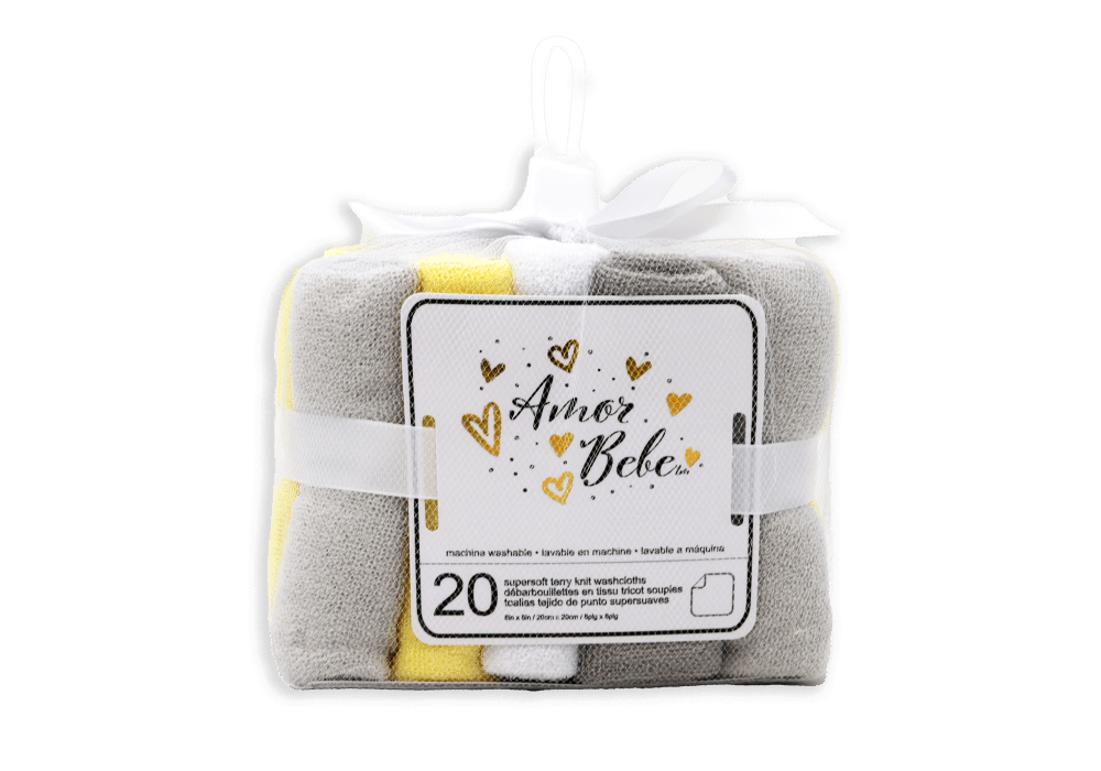 Amor Bebe 20 Pack Washcloth