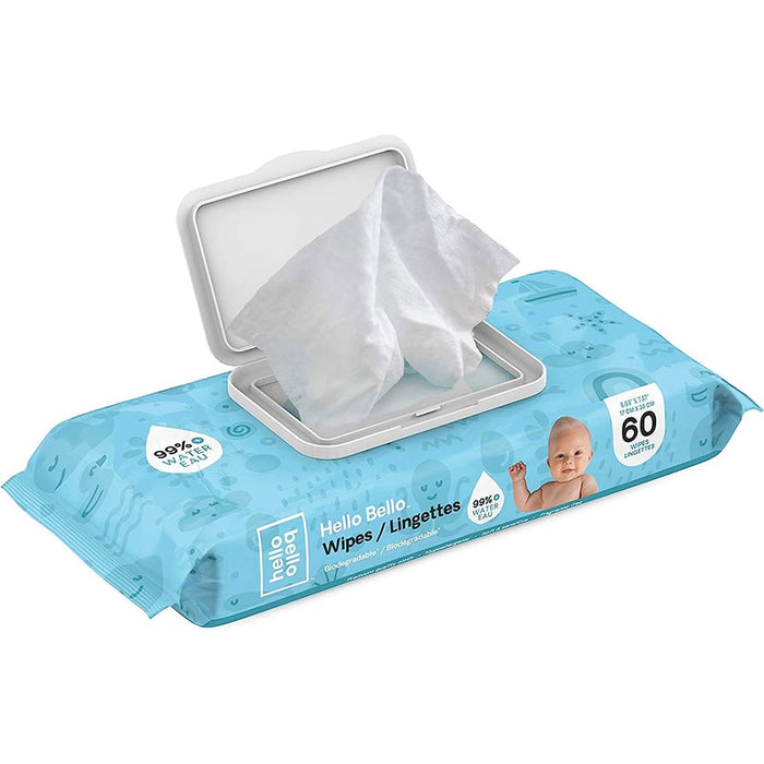 Hello Bello Plant Based Biodegradable Baby Wipes - 60ct.