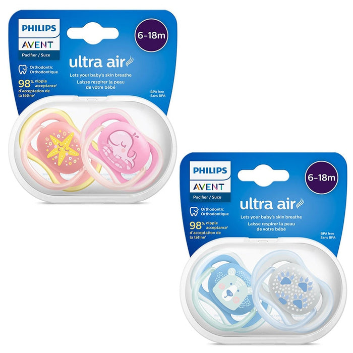 Philips Avent Ultra Air Pacifiers Animal Prints - 6-18m - Pack of 2