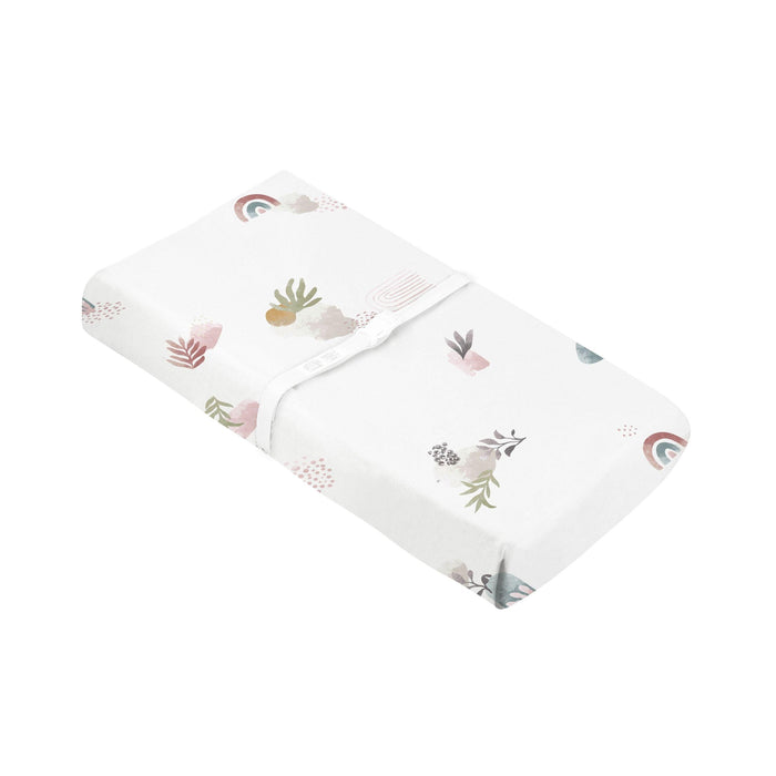 Kushies Percale Changing Pad Cover w-Slits for Safety Straps - Floral