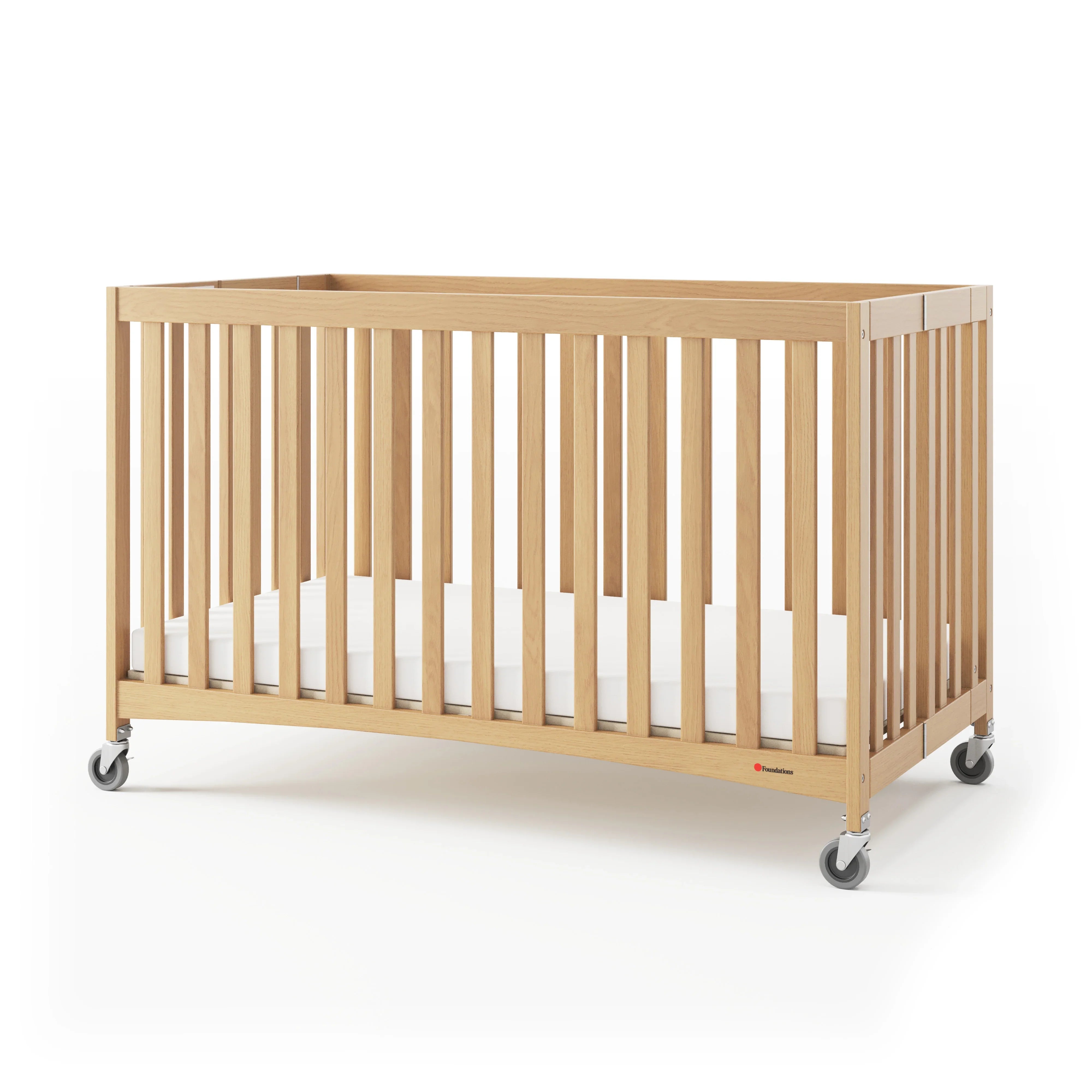 Travel Sleeper Full-Size Folding Crib with Oversized Casters