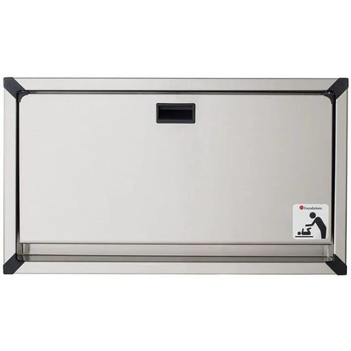 Foundations® - Foundations Horizontal Clad Stainless Steel Commercial Baby Changing Station - Recessed Mount