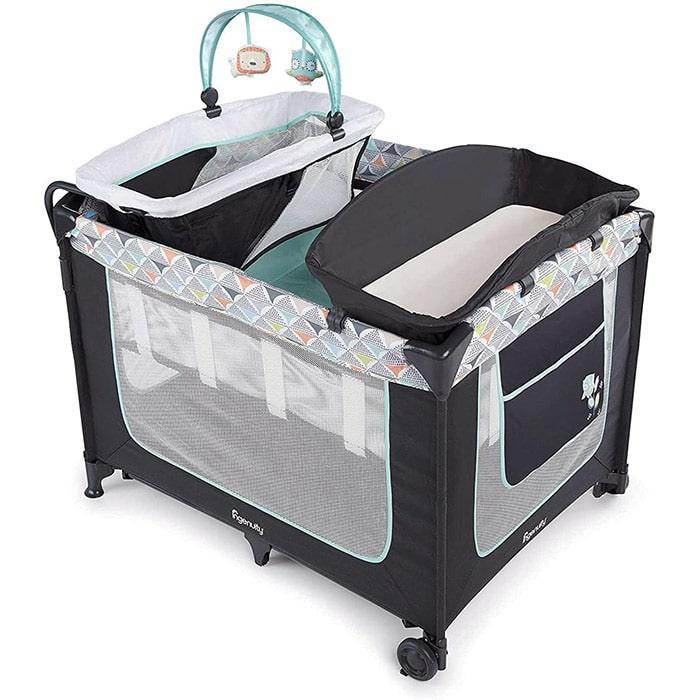 ●Playa Made Clic Lilly Deluxe Playard with Full Bassinet | Dream On Me