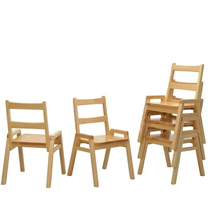 J.B. Poitras Solid Maple Hard Wood Stackable Classroom Chairs