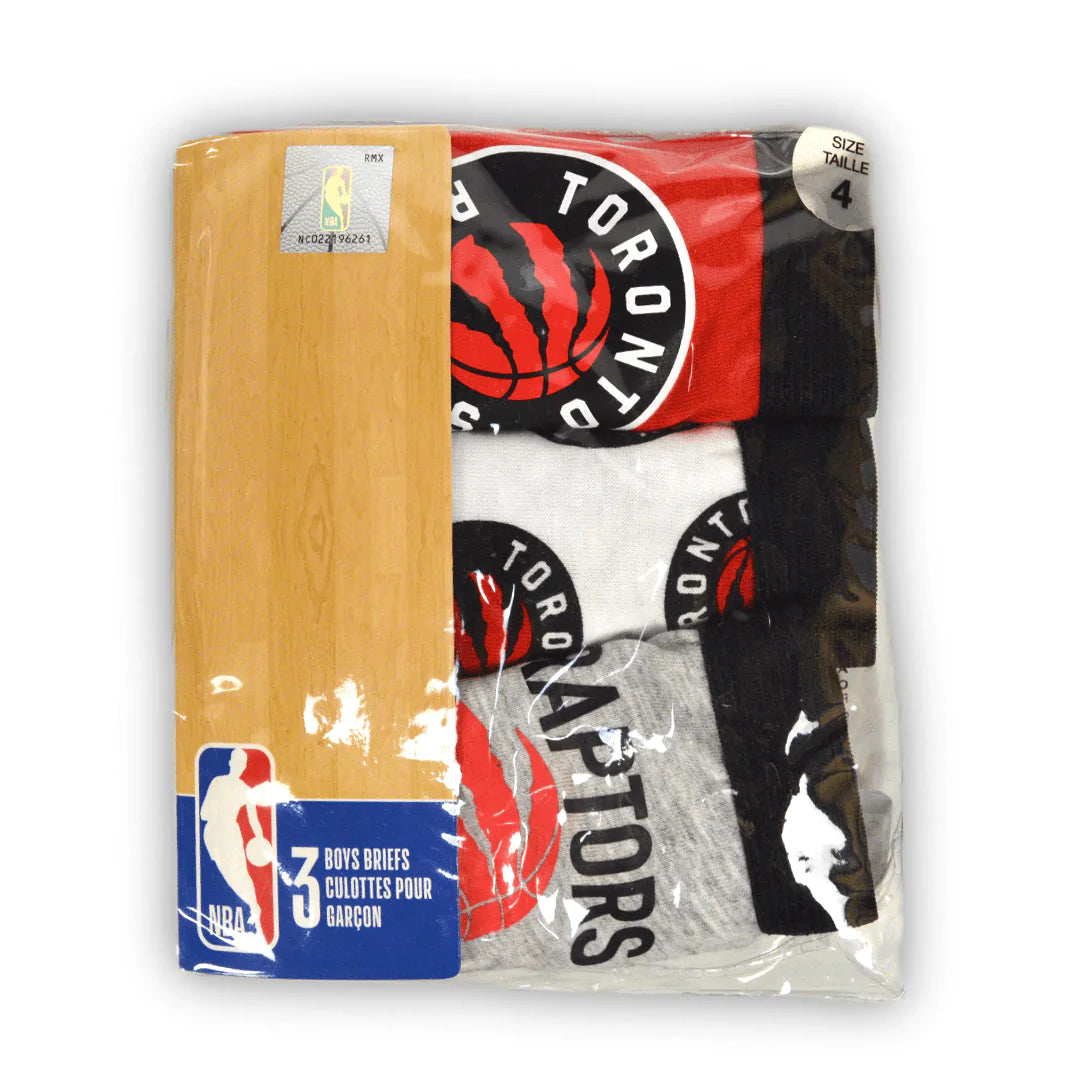 Sous-vêtements NBA Toronto Raptors pour garçons (lot de 3)