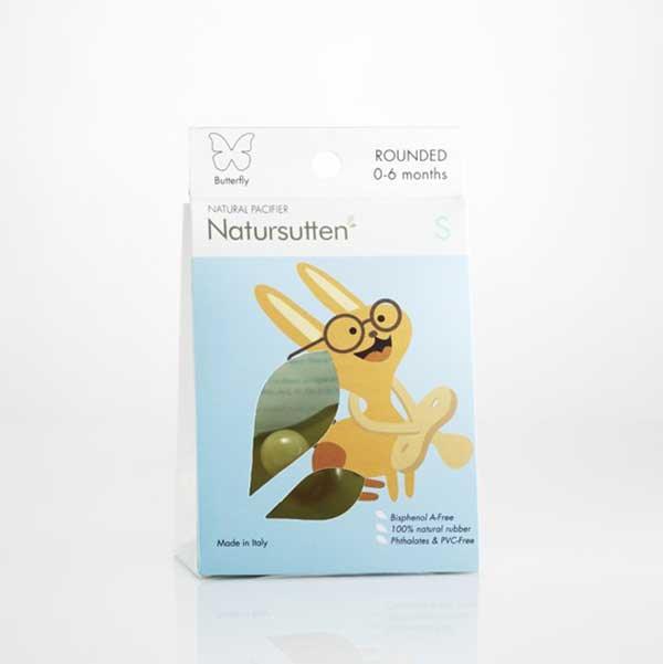Natursutten® - Natursutten Rounded Natural Pacifier (Butterfly Shape) - Made in Italy