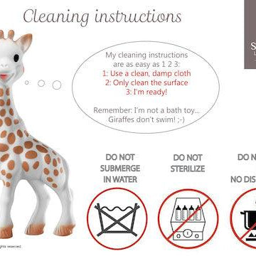 How to Clean Sophie la Giraffe - Goldtex