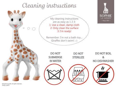 How to Clean Sophie la Giraffe - Goldtex