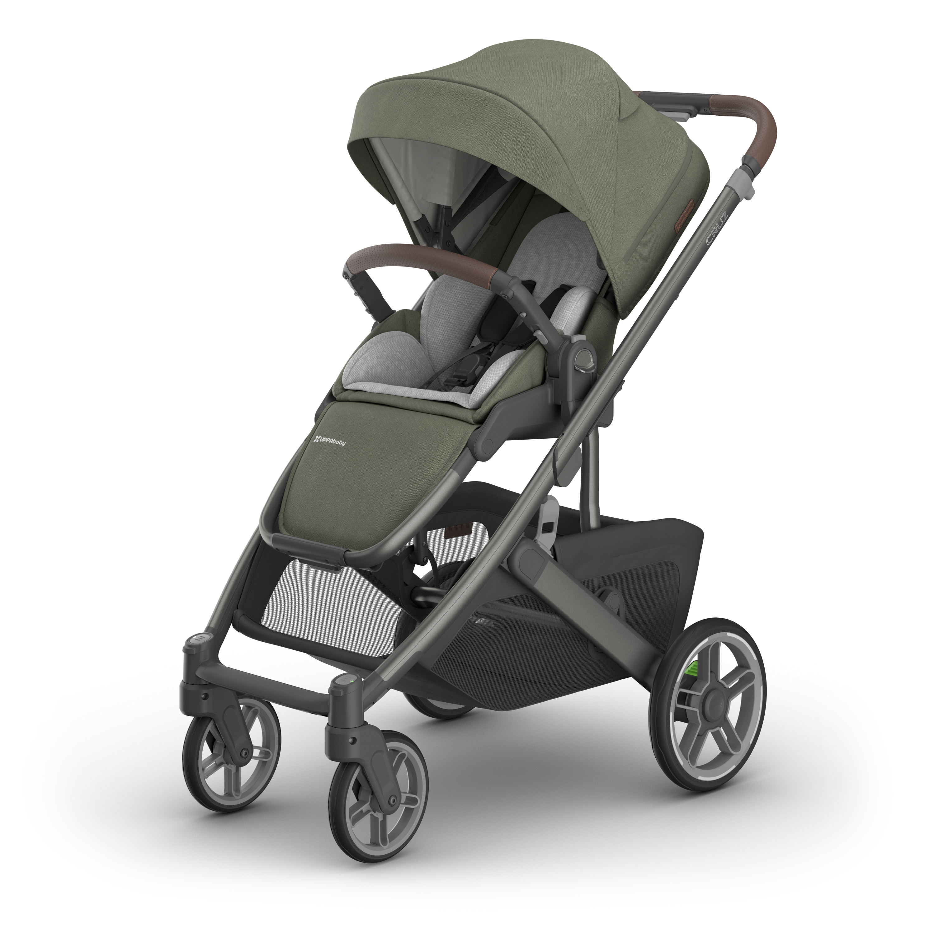 UPPAbaby Cruz V3 Full-Size Single Stroller – Newborn-Ready, Flat Recline, Magnetic Buckle