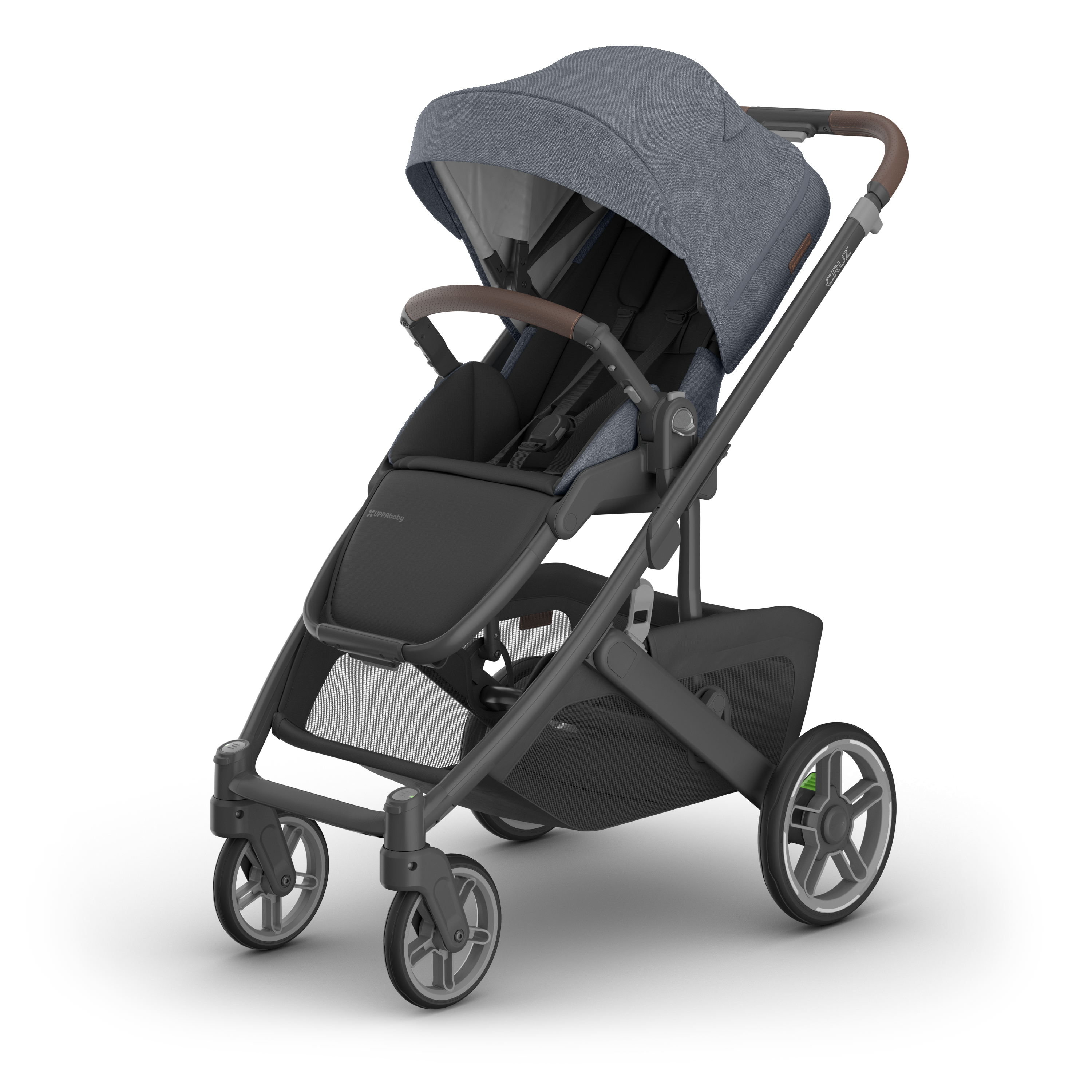 UPPAbaby Cruz V3 Full-Size Single Stroller – Newborn-Ready, Flat Recline, Magnetic Buckle