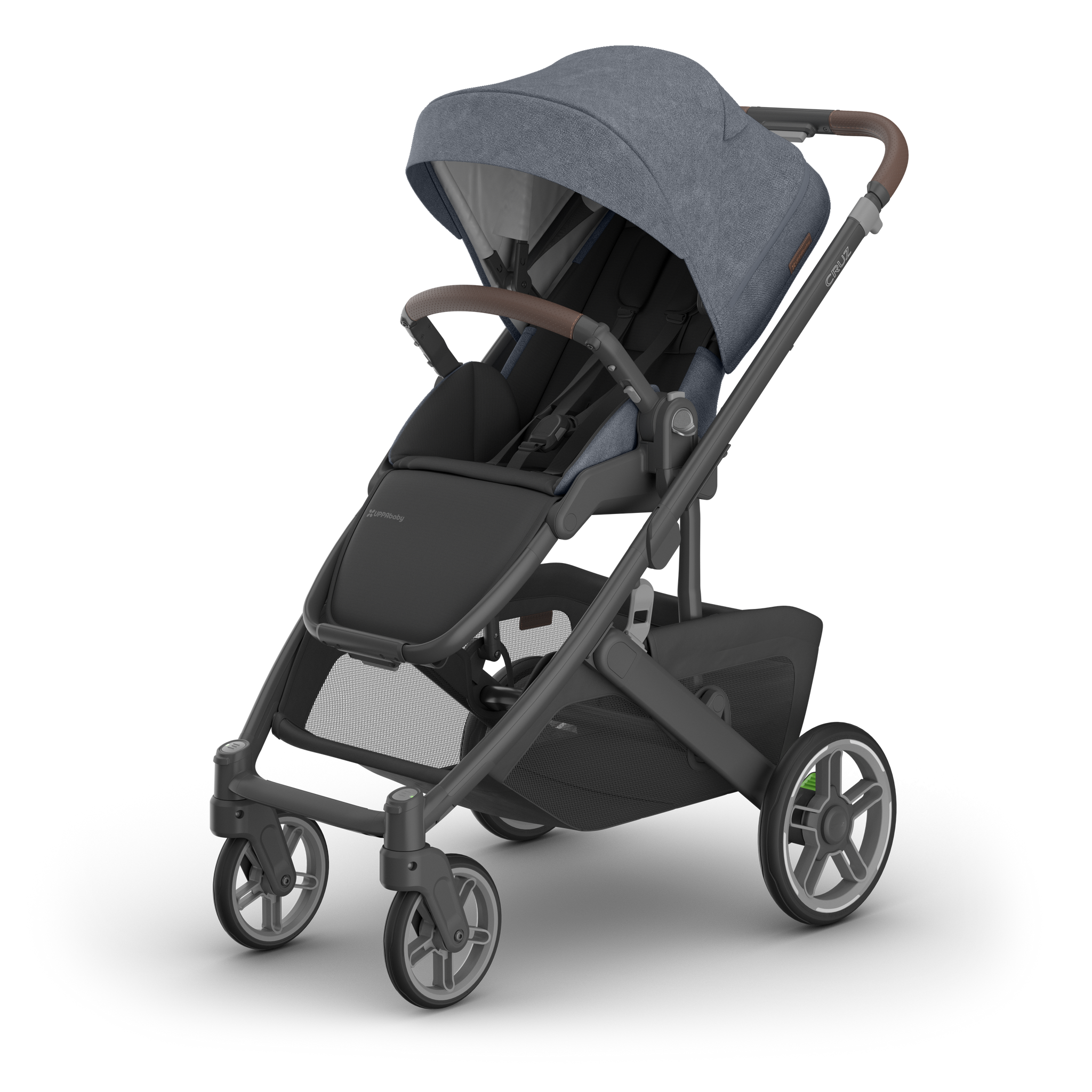 UPPAbaby Cruz V3 Full-Size Single Stroller – Newborn-Ready, Flat Recline, Magnetic Buckle