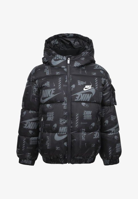 Nike Jacquard Puffer Coat – Black (4 to 7)