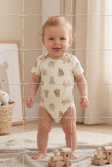 Haddad Kids Bodysuit LS Rib 2PK Size - (3M to 6M)