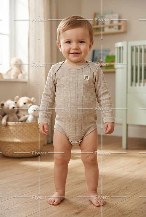 Haddad Kids Bodysuit 4X2 LS Rib 2PK Size - (NB to 9M)