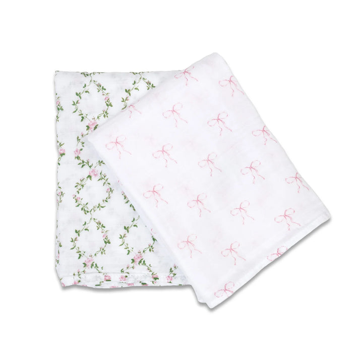 Couverture en mousseline de coton pour bébé de Lulujo - Lot de 2