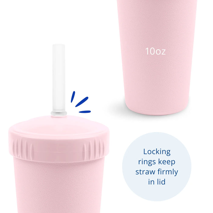 Re-Play Recycled Plastic Straw Cup with Lid & Straw