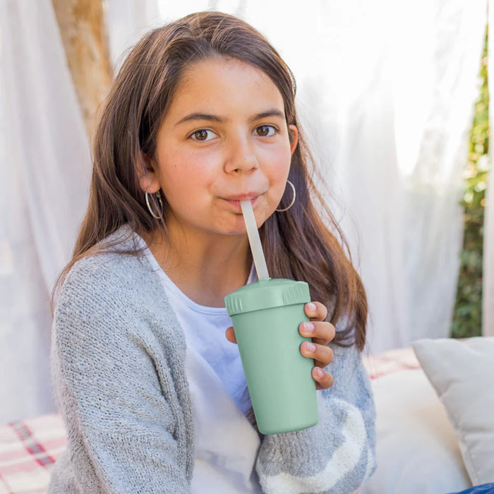 Re-Play Recycled Plastic Straw Cup with Lid & Straw