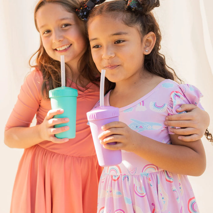 Re-Play Recycled Plastic Straw Cup with Lid & Straw