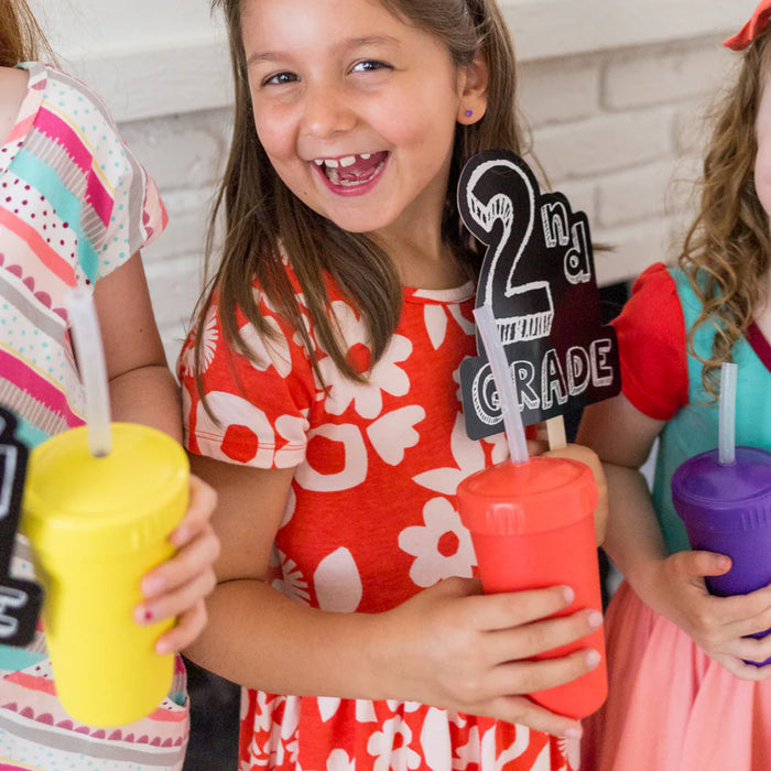 Re-Play Recycled Plastic Straw Cup with Lid & Straw