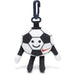 Nike soccer ball plush keychain with smiling face and clip, shown on a white background.