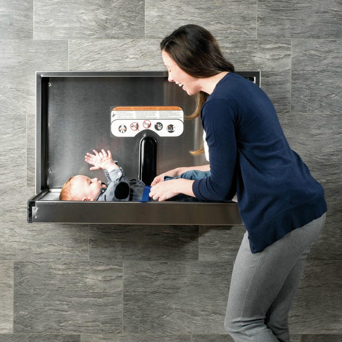 Goldtex® Premier Stainless Horizontal Baby Changing Station – Surface Mount