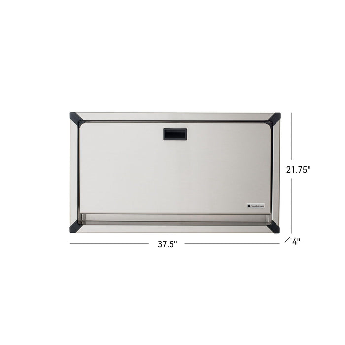 Goldtex® Stainless Horizontal Baby Changing Station – Recess Mount