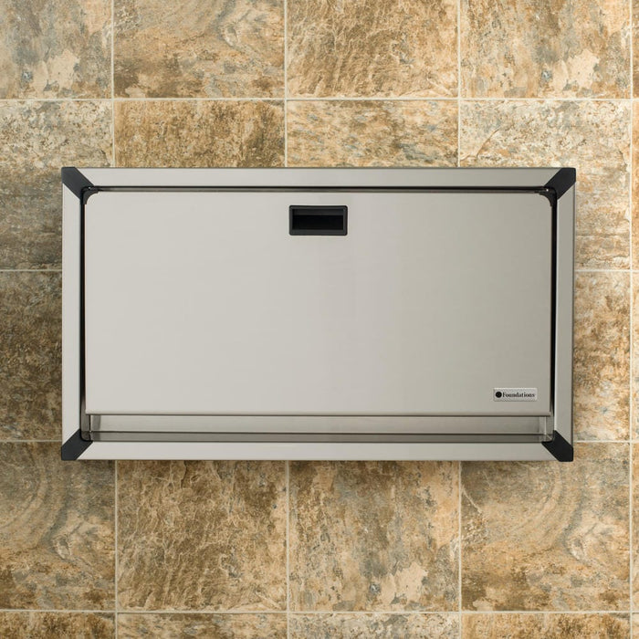 Goldtex® Stainless Horizontal Baby Changing Station – Recess Mount