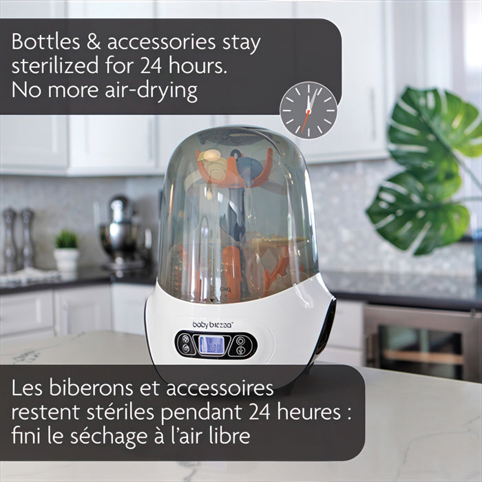 Stérilisateur et sécheur de biberons et accessoires One-Step de Baby Brezza