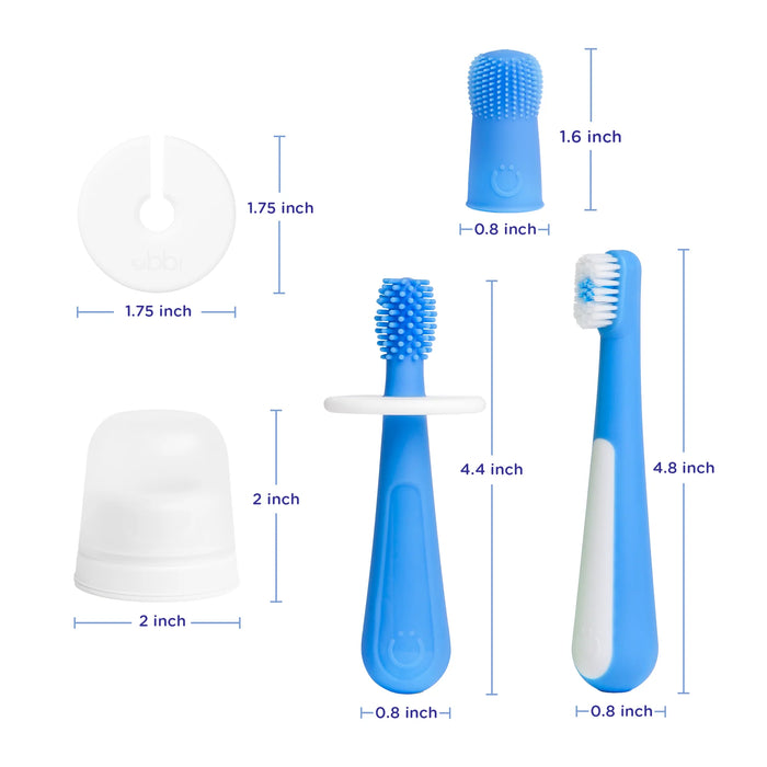 Ensemble de brosses à dents pour bébé et tout-petits 3 étapes UBBI