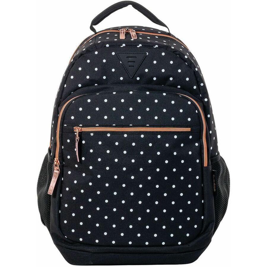 Smash Backpack – Black/White Dots | Chic & Durable School Bag — Goldtex