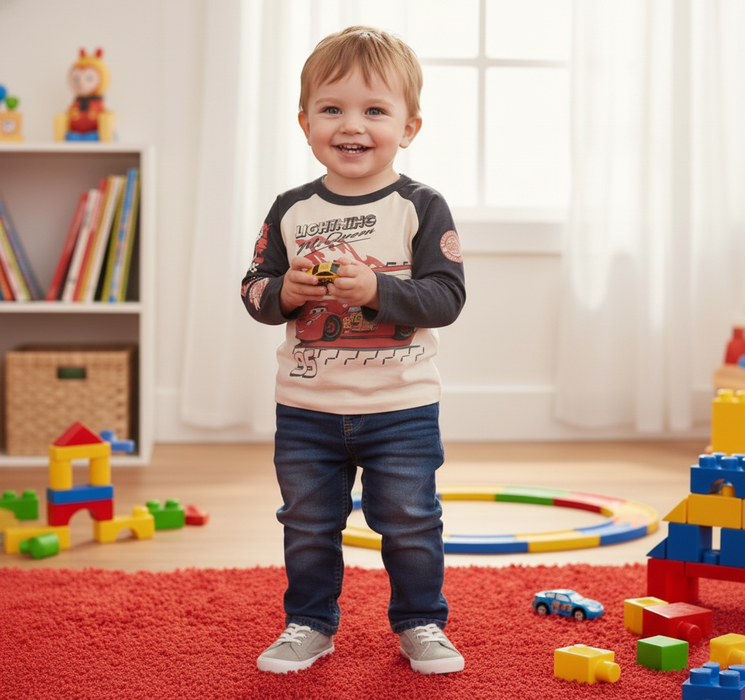 Disney's Cars Toddlers Long Sleeve T-shirt - (2 to 6yrs)