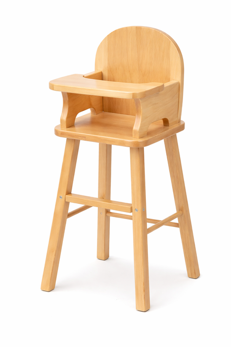 Contemporary Doll Highchair – Solid Maple, Made in Canada