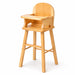 Solid maple wood doll high chair