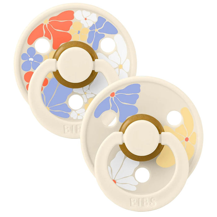 BIBS Original | STUDIO COLLECTION | Natural Rubber | Latex Pacifiers - Round Nipple | 2 Pack