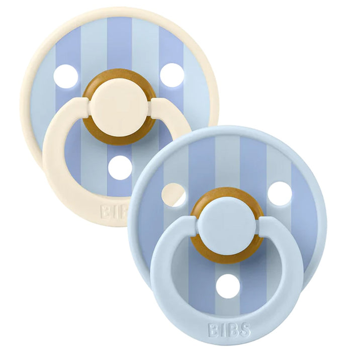 BIBS Original | STUDIO COLLECTION | Natural Rubber | Latex Pacifiers - Round Nipple | 2 Pack