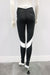 Courage Legging Black-White shown on a mannequin, displaying rear view and white accent details.