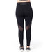 Matletik black maternity leggings with mesh panels shown on a standing person, rear view.