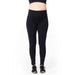 Matletik black maternity leggings shown on a standing model against a plain white background.