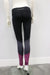 Matletik Balance Legging Black-Raisin shown on mannequin, displaying color block design from the back.