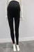 Karma Legging Black-Raspberry maternity leggings displayed on a mannequin in a plain room.