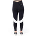 Matletik black and white maternity leggings shown on a person, back view on white background.