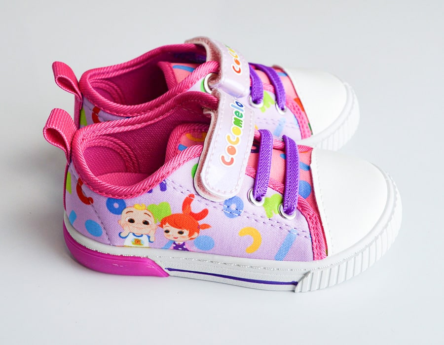 Kids Shoes Toddler Girls Cocomelon Canvas Light-up Shoes