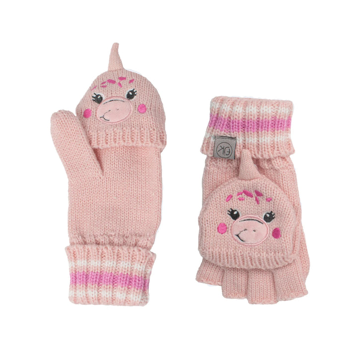 Flapjack Kids Fingerless Knitted Gloves with Flap