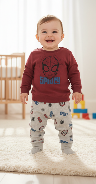 Ensemble de jogging 2 pièces Spider-Man - Tailles : 0 à 24 mois