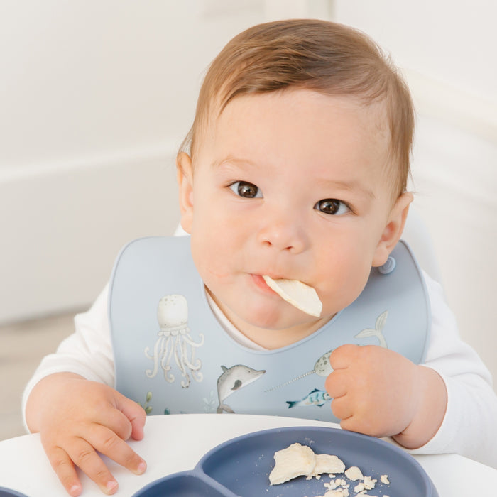 Glitter&Spice Silicone Food Bib | Soft, Adjustable & Easy to Clean