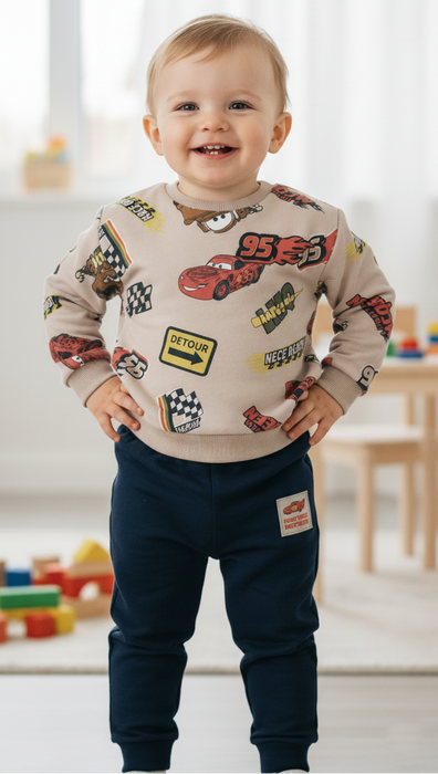 Disney's Cars 2 Piece Boys Jogger Set Size - (2 to 6yrs)