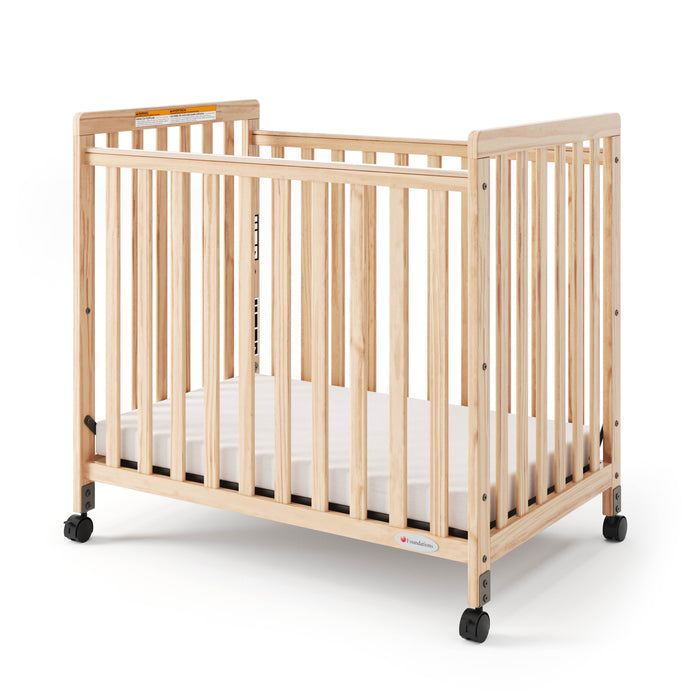 Foundations SafetyCraft® Fixed Side Compact Wood Crib – Infant Crib for Daycare