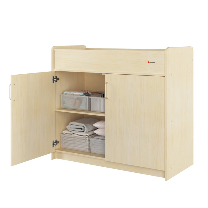 Foundations SafeSwing Changing Table – Natural finish wooden changing table
