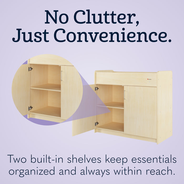 Foundations SafeSwing Changing Table – Natural finish wooden changing table