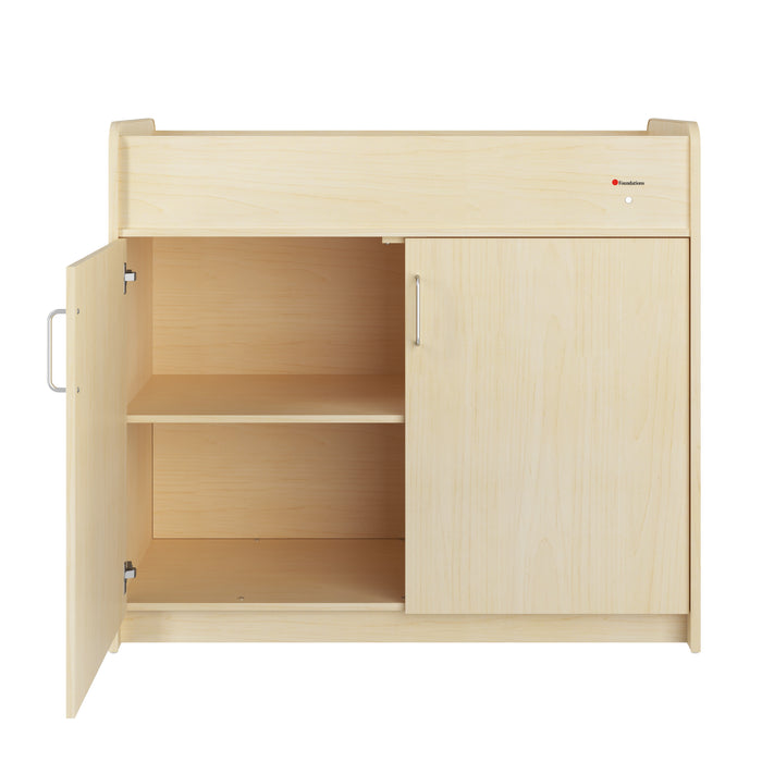 Foundations SafeSwing Changing Table – Natural finish wooden changing table
